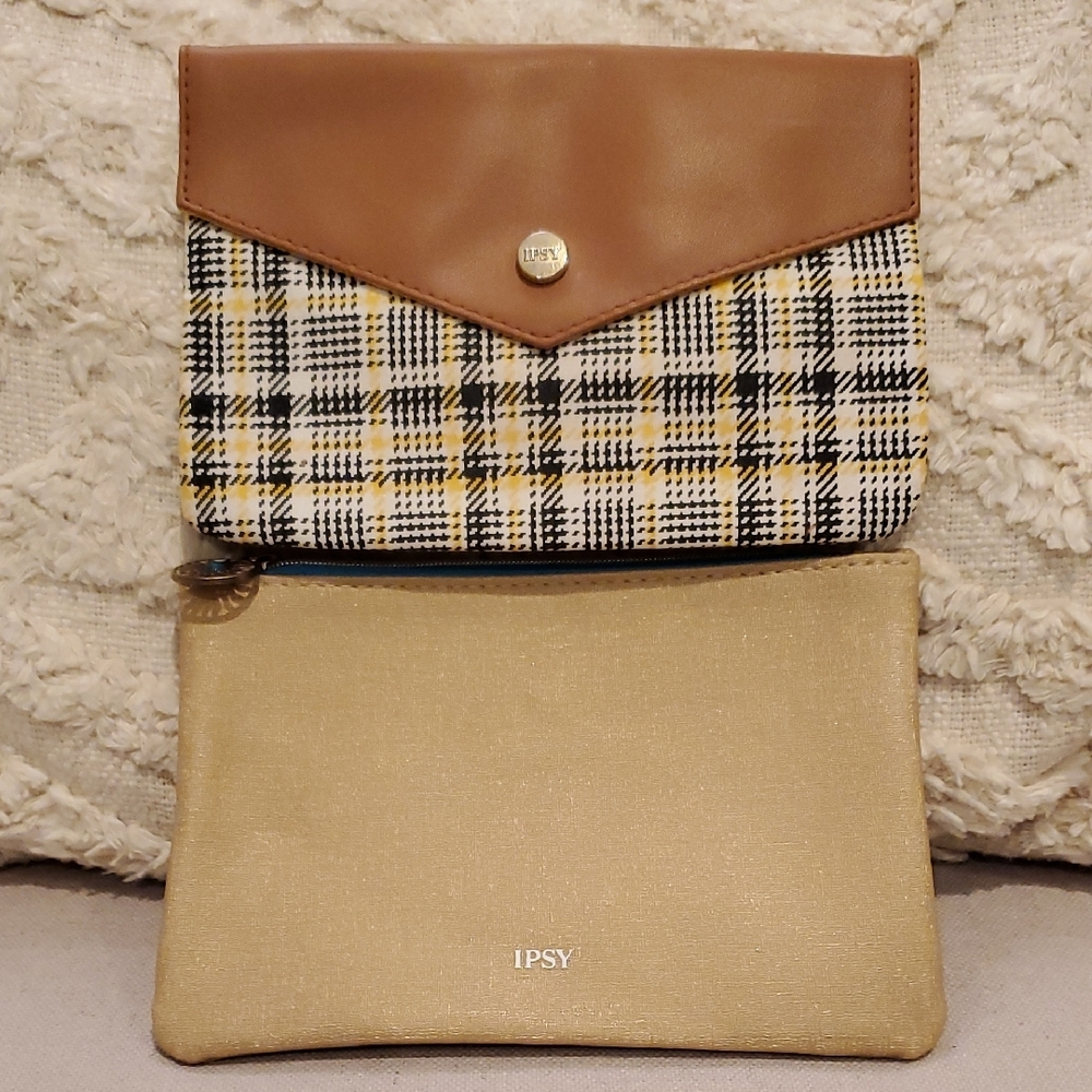 Ipsy Tan and Gold Women's Bag Set